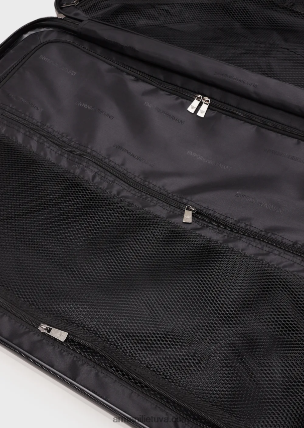 vyrų pilka Armani abs didelis vežimėlio krepšys su dideliu reljefiniu ereliu 02482X1995