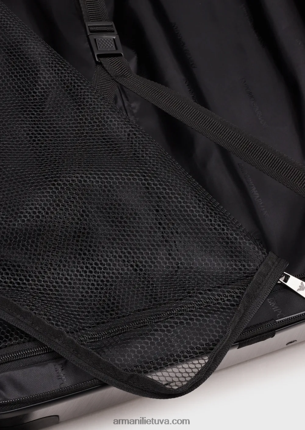 vyrų pilka Armani abs didelis vežimėlio krepšys su dideliu reljefiniu ereliu 02482X1995