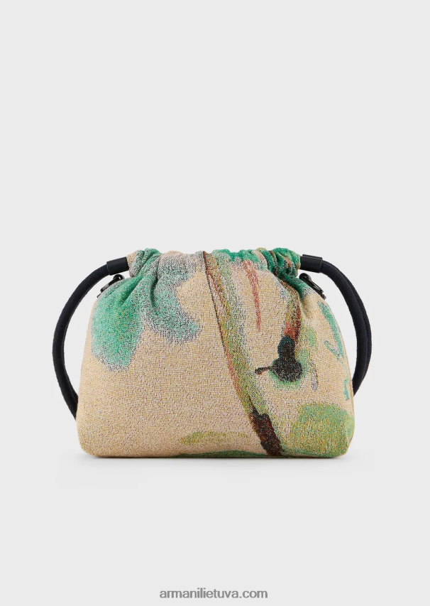 vyrųArmani apverčiamas nailoninis mini skersinis krepšys su delno atspaudu 02482X1987