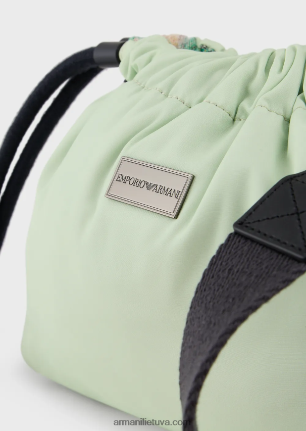 vyrųArmani apverčiamas nailoninis mini skersinis krepšys su delno atspaudu 02482X1987