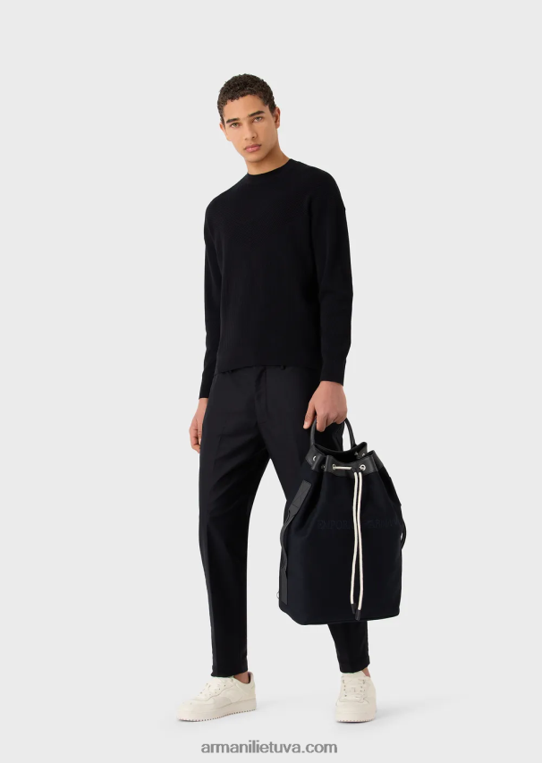 vyrųArmani drobinis krepšys su odinėmis detalėmis 02482X1961