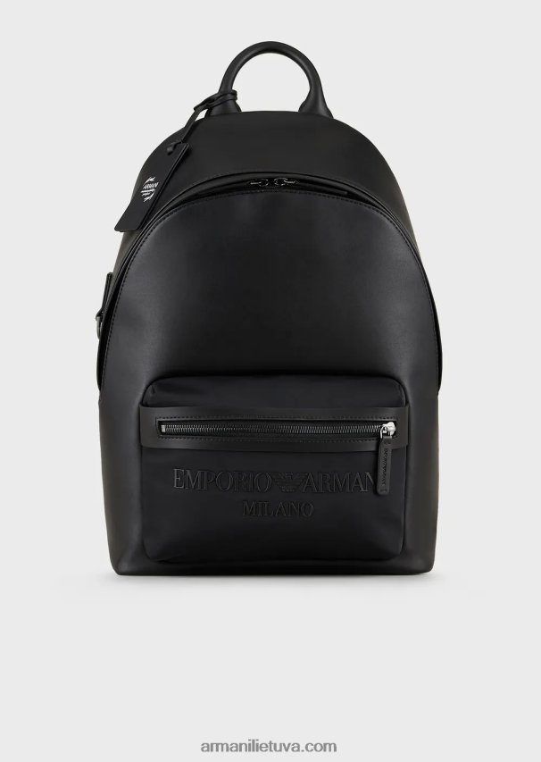 vyrųArmani nailono ir regeneruotos odos kuprinė 02482X1963