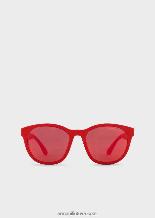 vyrųArmani panto formos jaunesni akiniai nuo saulės su prisegamais lęšiais 02482X2336