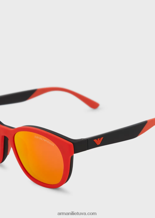 vyrųArmani panto formos jaunesni akiniai nuo saulės su prisegamais lęšiais 02482X2336