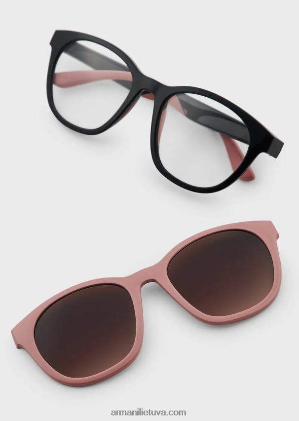 vyrųArmani panto formos jaunesni akiniai nuo saulės su prisegamais lęšiais 02482X2338