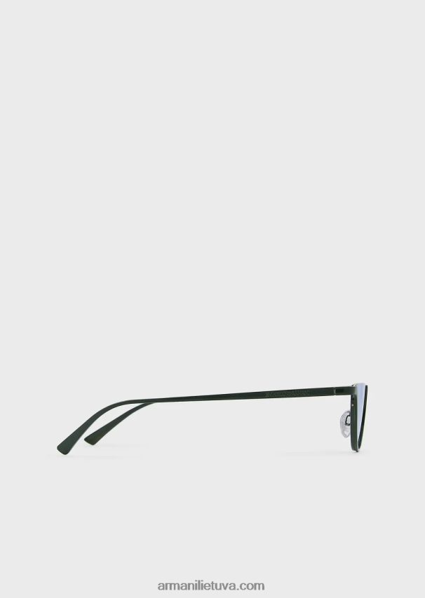 vyrų žalias Armani ovalūs akiniai nuo saulės 02482X2361