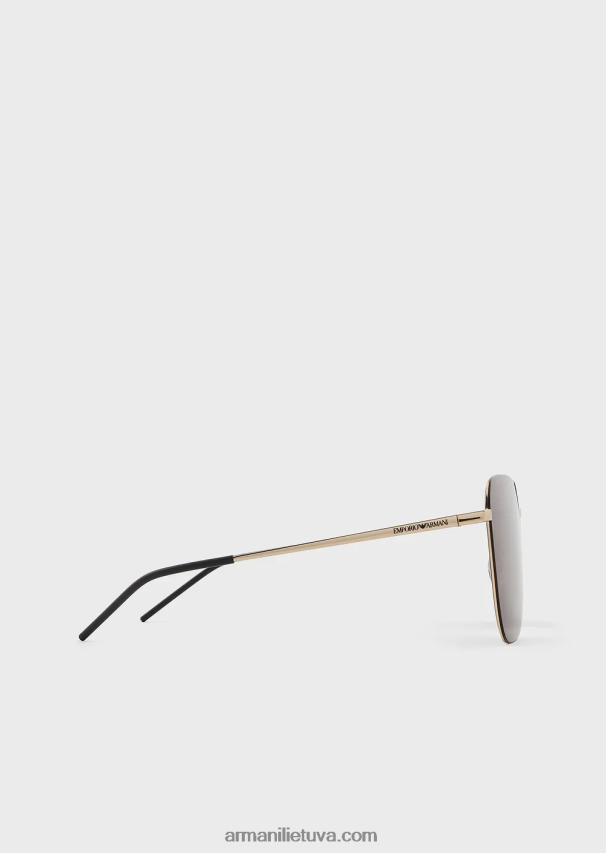 vyrų auksas Armani unisex kvadratiniai akiniai nuo saulės 02482X2281