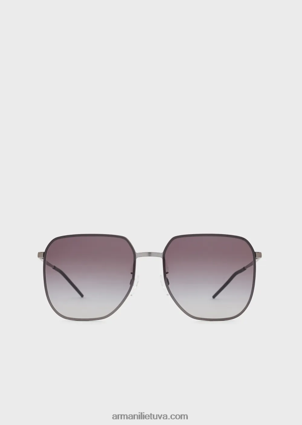 vyrų grafitas Armani unisex kvadratiniai akiniai nuo saulės 02482X2265