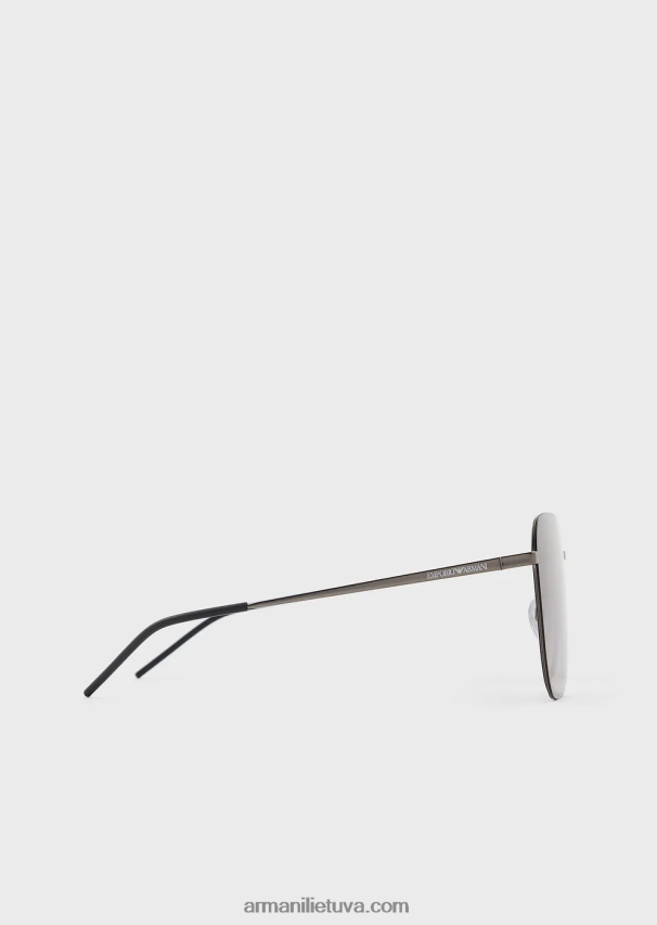 vyrų grafitas Armani unisex kvadratiniai akiniai nuo saulės 02482X2265