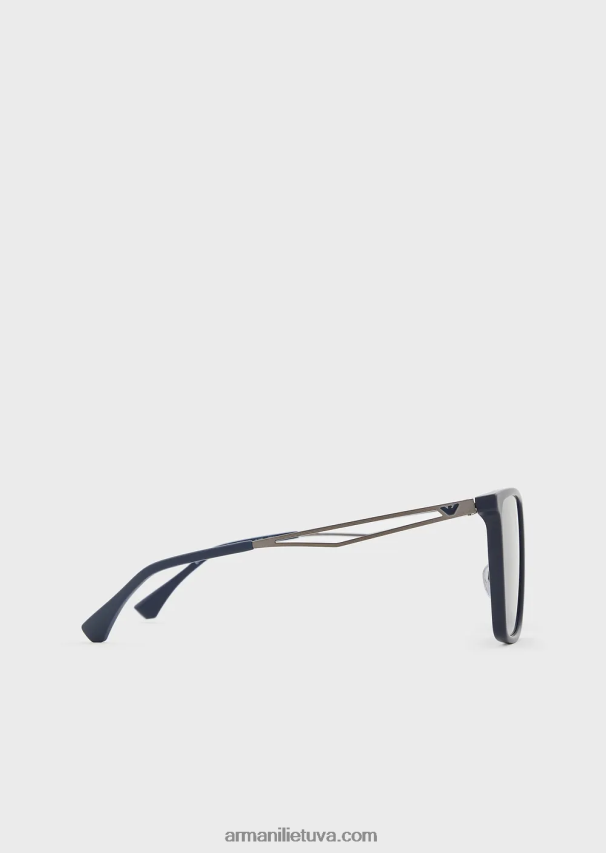 vyrų karinis jūrų laivynas Armani kvadratiniai akiniai nuo saulės 02482X2358