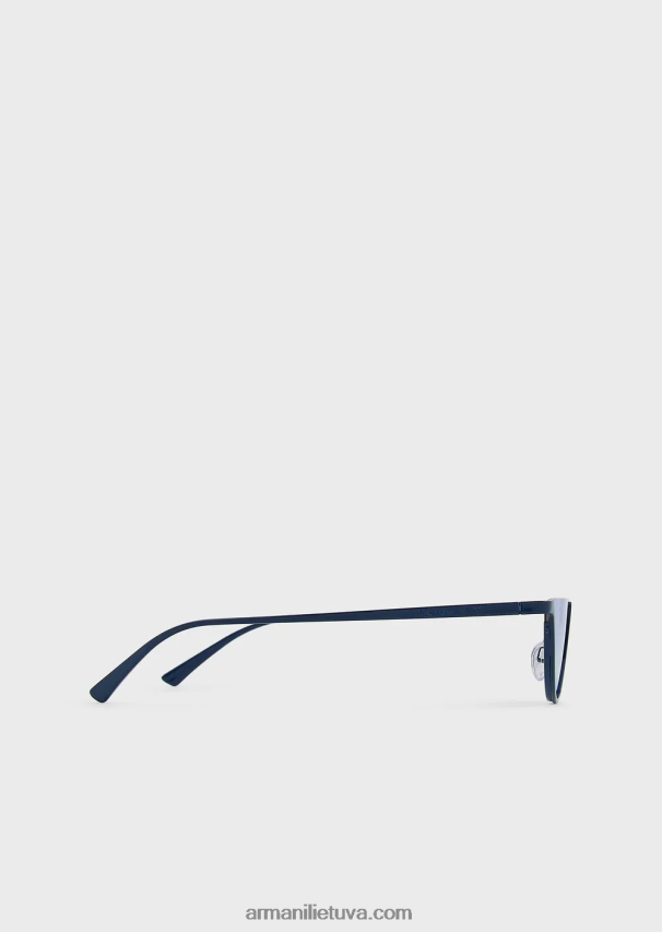 vyrų mėlyna Armani ovalūs akiniai nuo saulės 02482X2348