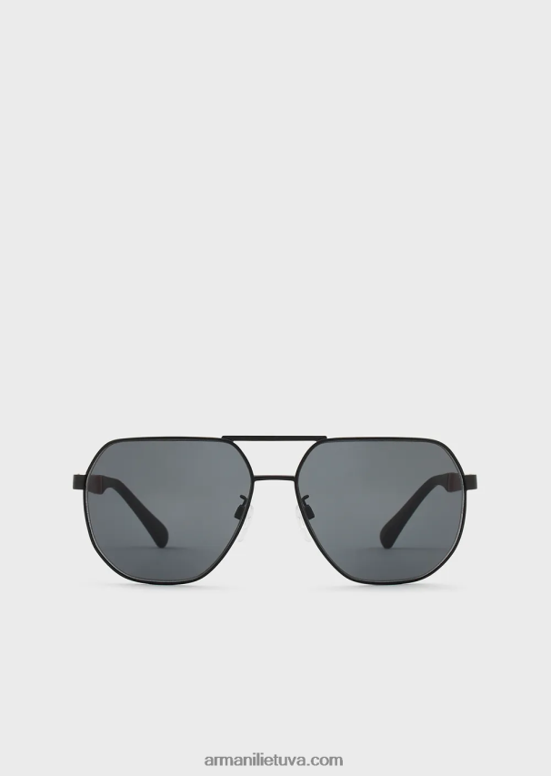 vyrų tamsiai pilka Armani pilotiniai akiniai nuo saulės 02482X2332
