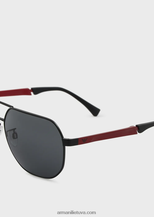 vyrų tamsiai pilka Armani pilotiniai akiniai nuo saulės 02482X2332
