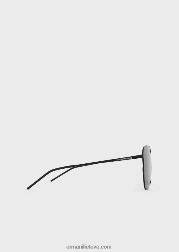 vyrų tamsiai pilka Armani unisex kvadratiniai akiniai nuo saulės 02482X2333