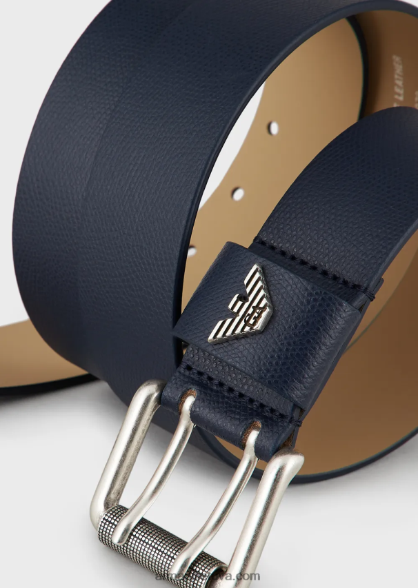 vyrų mėlyna Armani margintas palmellato-odinis diržas 02482X2018