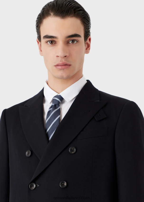 vyrųArmani dryžuotas žakardo gryno šilko kaklaraištis 02482X2147