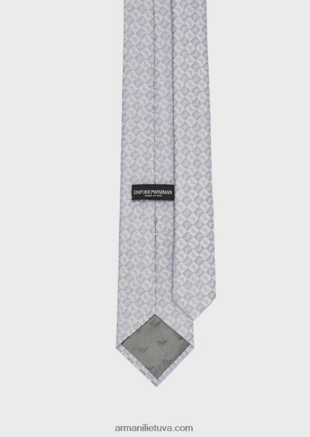 vyrųArmani gryno šilko erelis ir langinis žakardo kaklaraištis 02482X2142