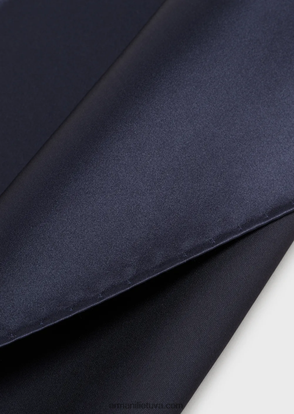 vyrųArmani gryno šilko kišeninis kvadratas su žakardo mikromotyvu 02482X2156