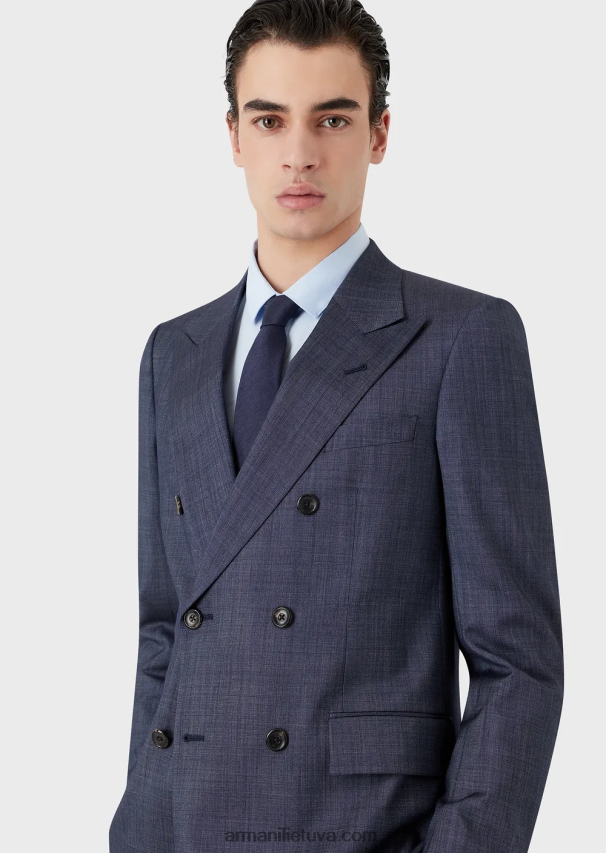 vyrųArmani šilko ir lino mišinio žakardo kaklaraištis 02482X2136