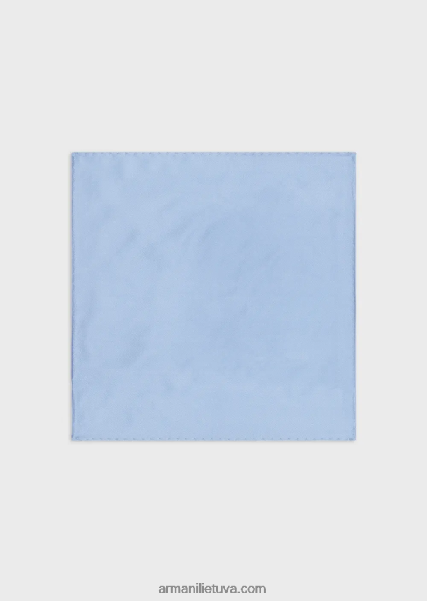 vyrų mėlyna Armani Osmanų stiliaus šilkinis kišeninis kvadratas 02482X2138