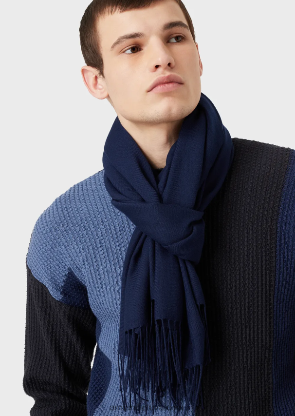 vyrų tamsiai mėlyna Armani kutais skara su erelio raštu 02482X2125