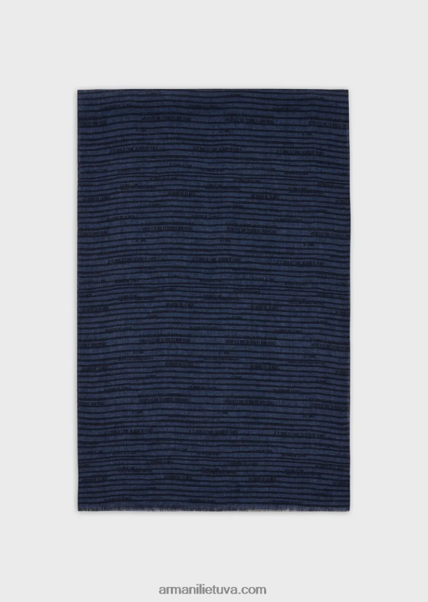 vyrų tamsiai mėlyna Armani lino pavogė su viso kolekcijos fraze 02482X2116