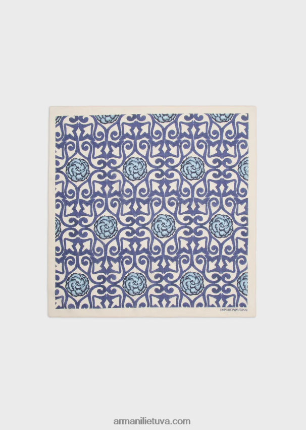 vyrų tamsiai mėlyna Armani tvarios kolekcijos spauda ekologiška medvilnė 02482X2131