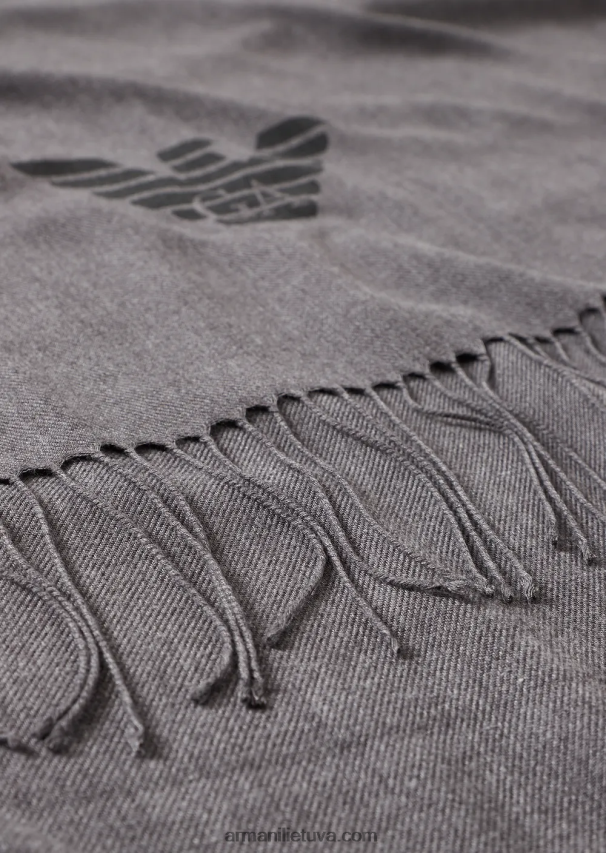 vyrų šviesiai pilka Armani kutais skara su erelio raštu 02482X2126