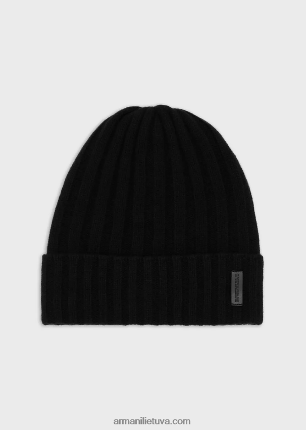 vyrųArmani briaunotos vilnos mišinio beanie 02482X2039
