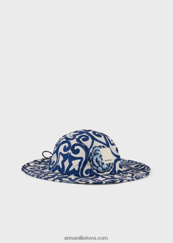 vyrųArmani tvari kolekcija perdirbta ripstop nailono kepurė 02482X2056