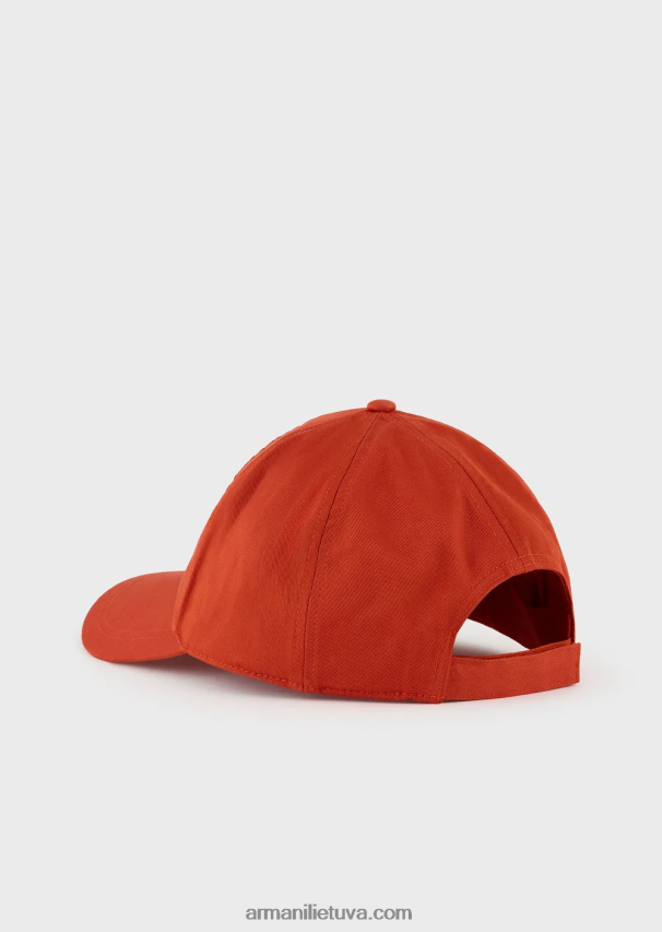 vyrųArmani tvarios kolekcijos ekologiškos medvilnės beisbolo kepuraitė su dideliais siuvinėjimais 02482X2061