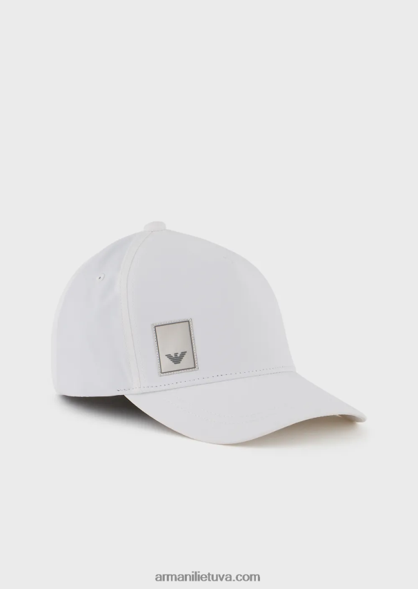 vyrų baltas Armani beisbolo kepuraitė kelionėms 02482X2052