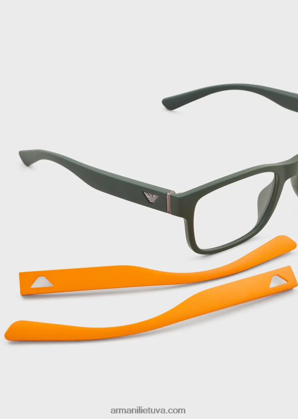 vyrųArmani stačiakampiai stiklai su keičiamomis kojelėmis 02482X2235