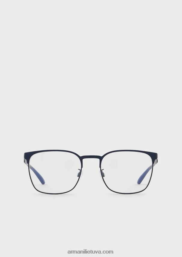 vyrų tamsiai mėlyna Armani kvadratiniai akiniai 02482X2236