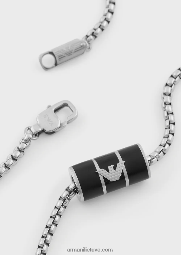 vyrųArmani juodo matinio lako grandinėlės karoliai 02482X2111