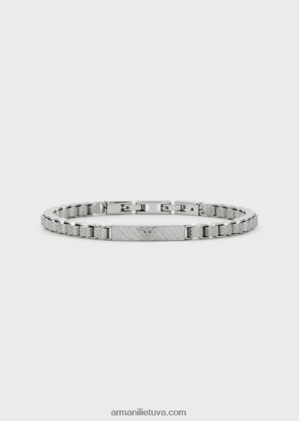 vyrųArmani juodo tono sterlingo sidabro grandinės apyrankė 02482X2114