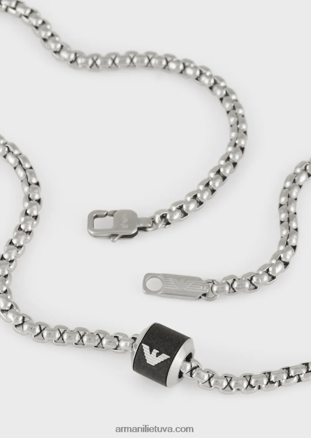 vyrųArmani juodos marmurinės grandinėlės karoliai 02482X2089