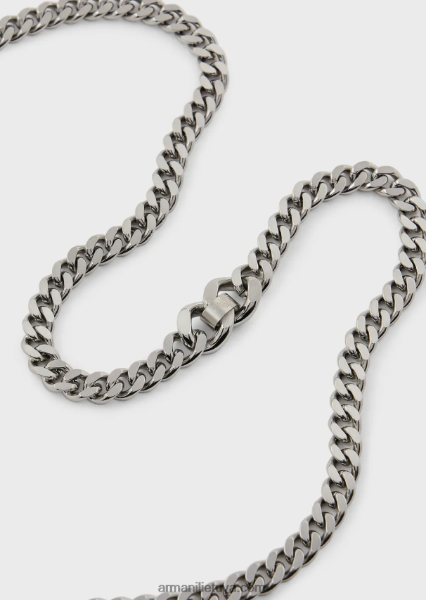 vyrų sidabras Armani nerūdijančio plieno grandinės karoliai 02482X2084