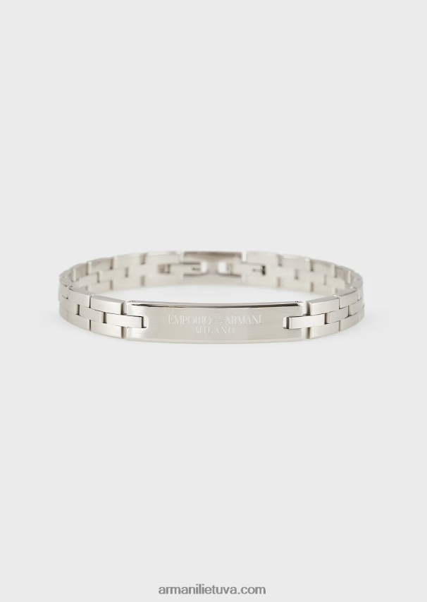 vyrų sidabrasemporio armani nerūdijančio plieno grandinės apyrankė 02482X2106