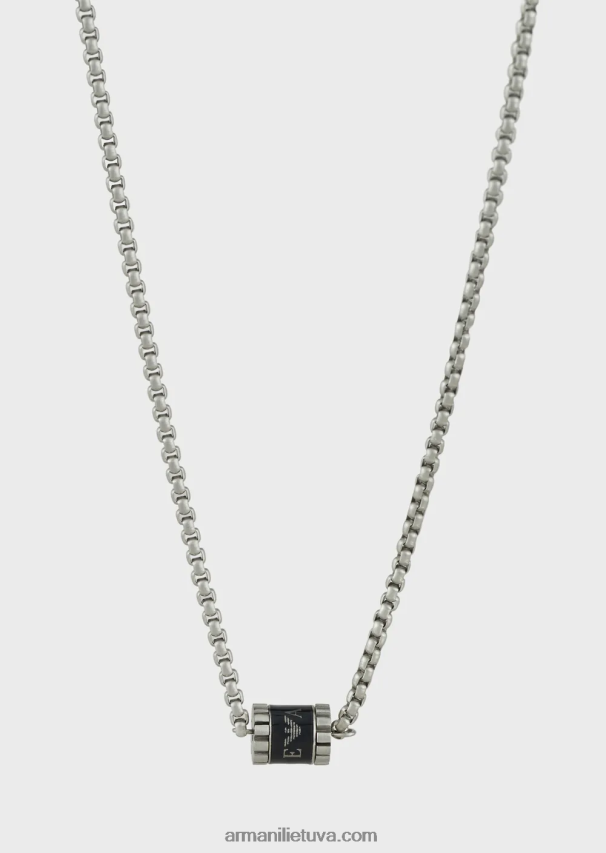 vyrų sidabrasemporio armani nerūdijančio plieno grandinės karoliai 02482X2098