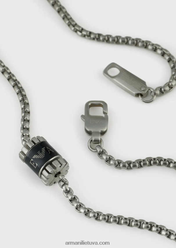 vyrų sidabrasemporio armani nerūdijančio plieno grandinės karoliai 02482X2098