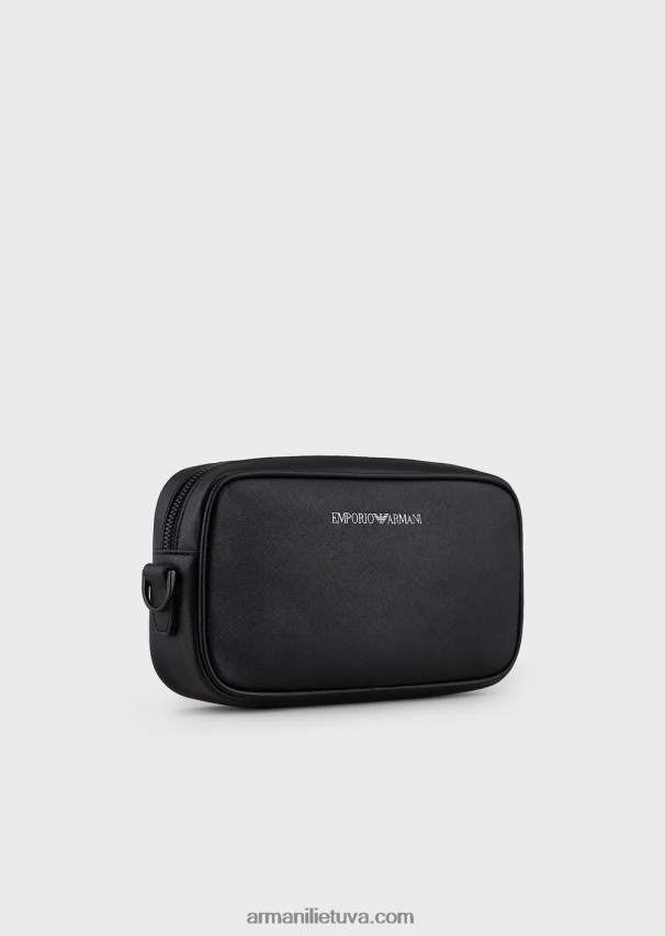 vyrųArmani Saffiano-print regeneruotos odos skalbimo krepšys 02482X2208