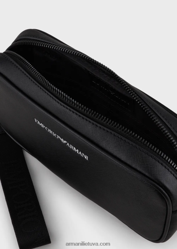 vyrųArmani Saffiano-print regeneruotos odos skalbimo krepšys 02482X2208